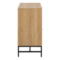 Albany Chest of 3 Drawers in Oak/Black Legs - image 3