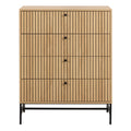Albany Chest of 4 Drawers in Oak/Black Legs - image 2