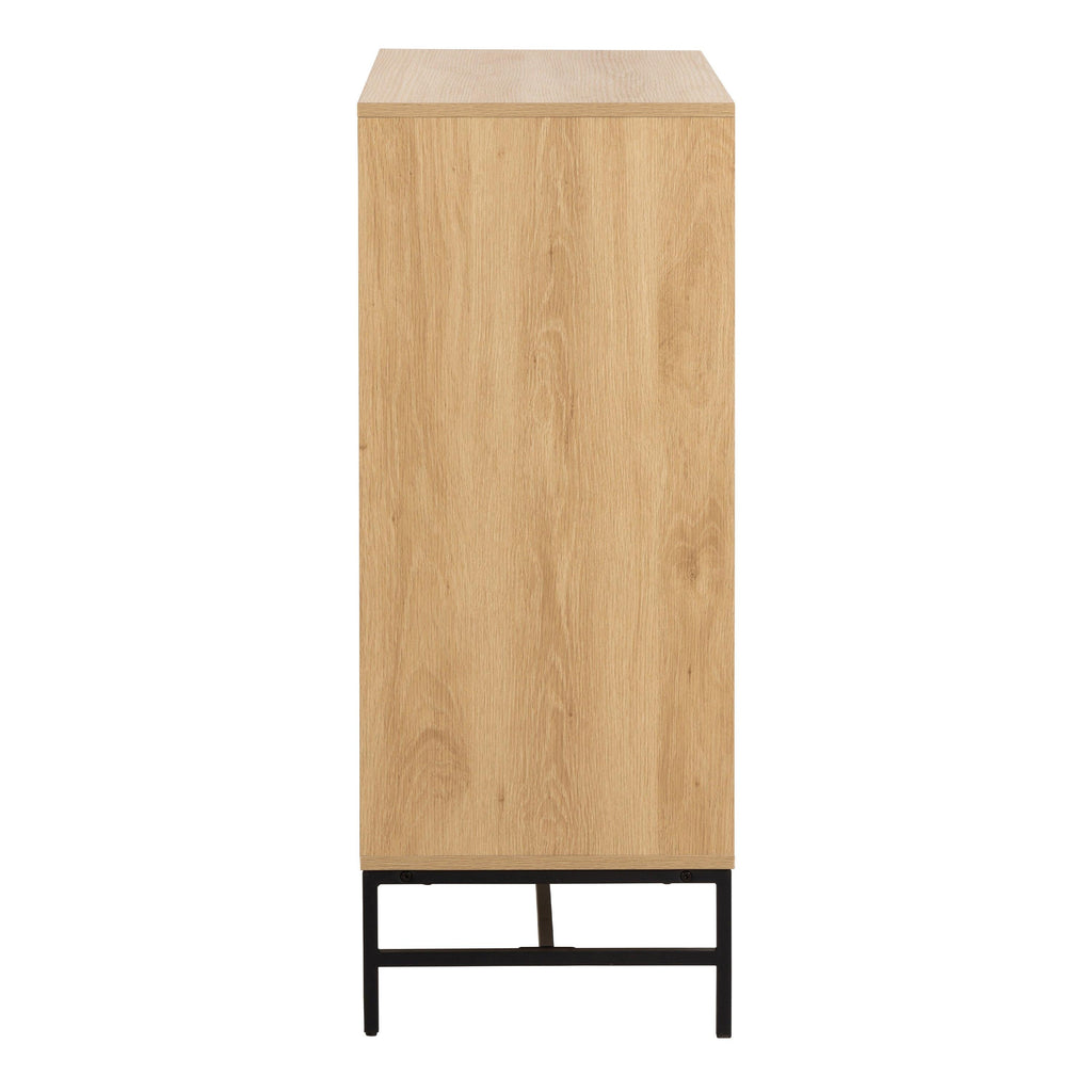 Albany Chest of 4 Drawers in Oak/Black Legs - image 3