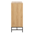 Albany Chest of 4 Drawers in Oak/Black Legs - image 3