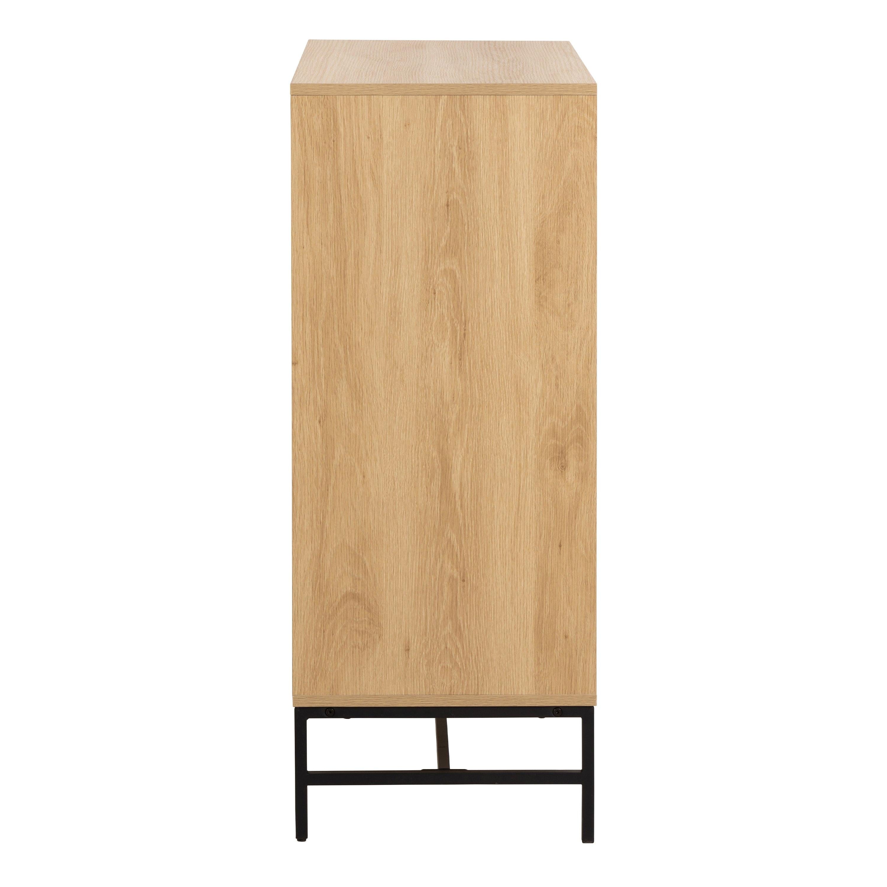 Albany Chest of 4 Drawers in Oak/Black Legs - image 3