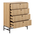 Albany Chest of 4 Drawers in Oak/Black Legs - image 4