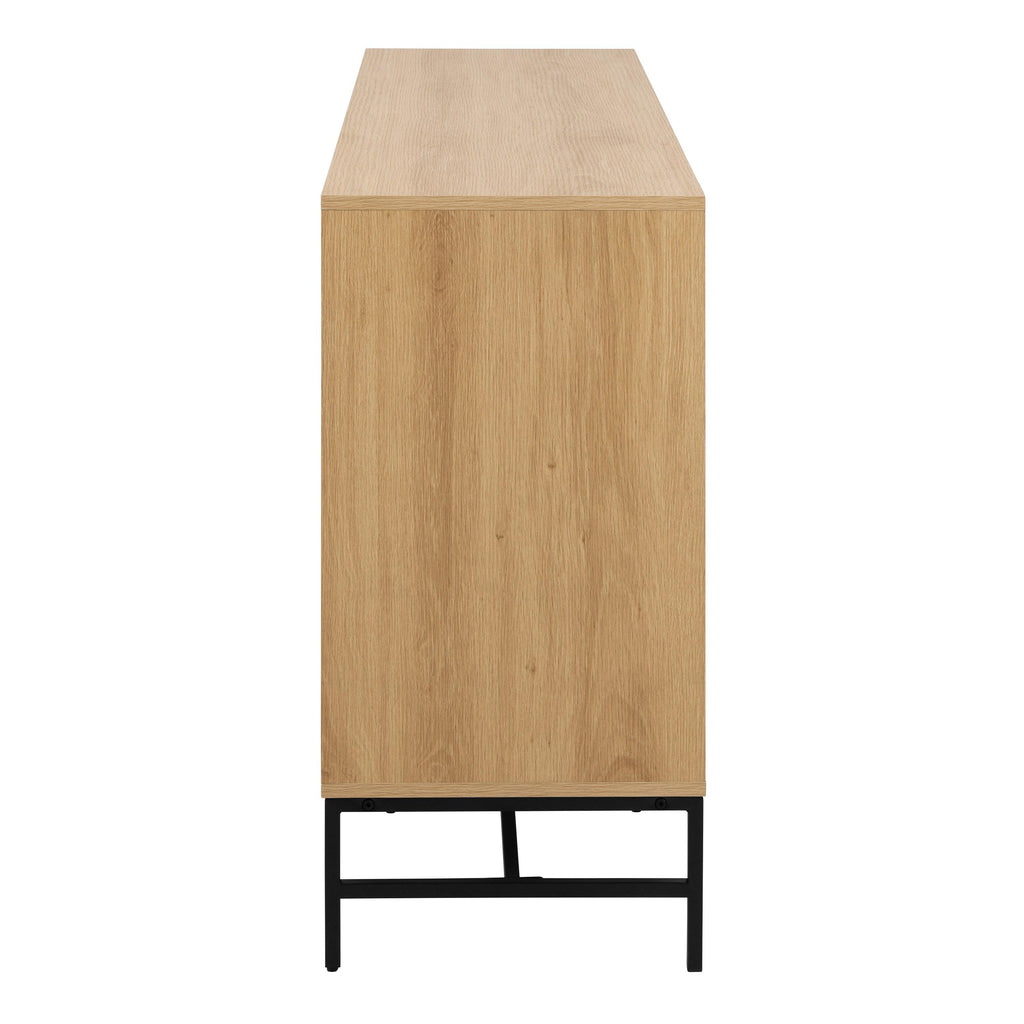 Albany Wide Chest of 6 Drawers in Oak/Black Legs - image 3