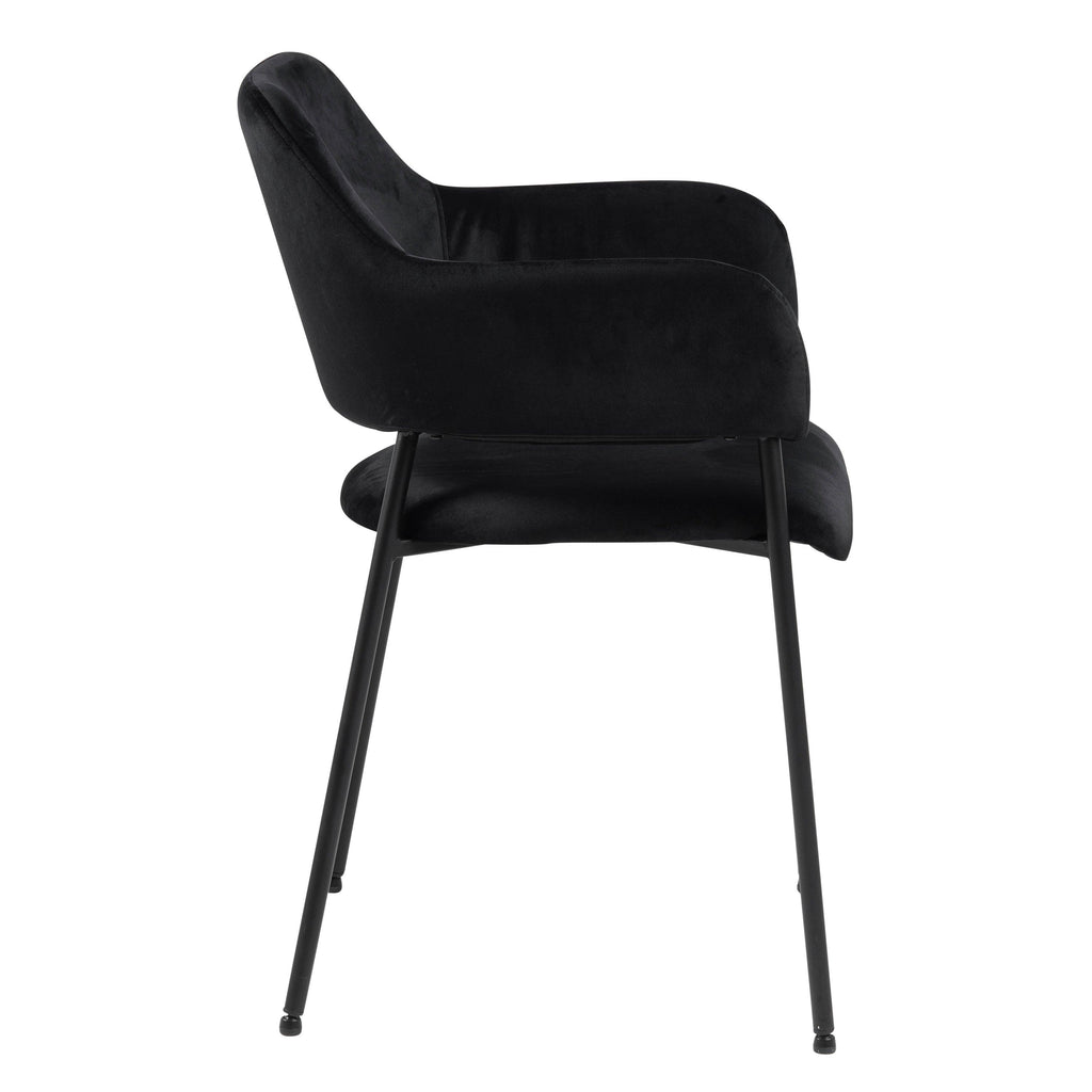 Christo Dining Table in Oak 220x105cm including 6 Lima Dining Chairs with Armrest in Black - image 10