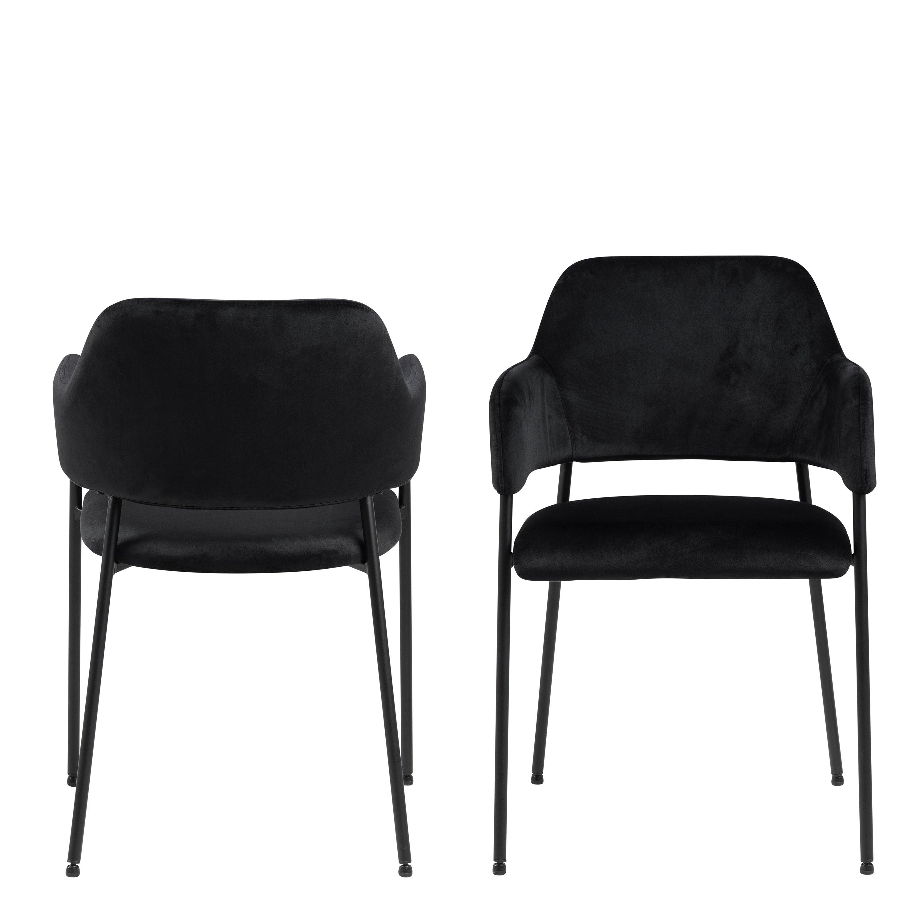 Christo Dining Table in Oak 220x105cm including 6 Lima Dining Chairs with Armrest in Black - image 9