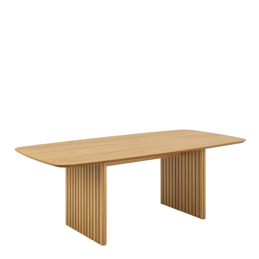 Christo Dining Table in Oak 220x105cm includes 6 Ida Dining Chairs in Black - image 2