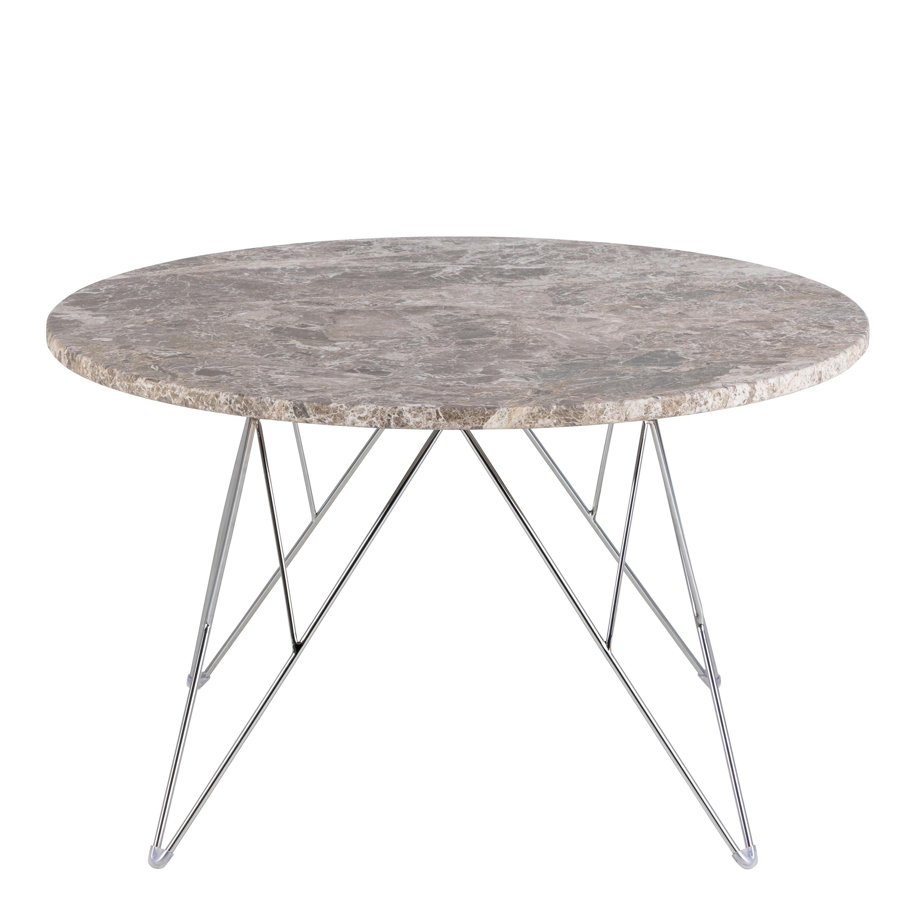 Prunus Round Coffee Table with Grey-Brown Marble Top - image 2