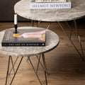 Prunus Round Coffee Table with Grey-Brown Marble Top - image 5