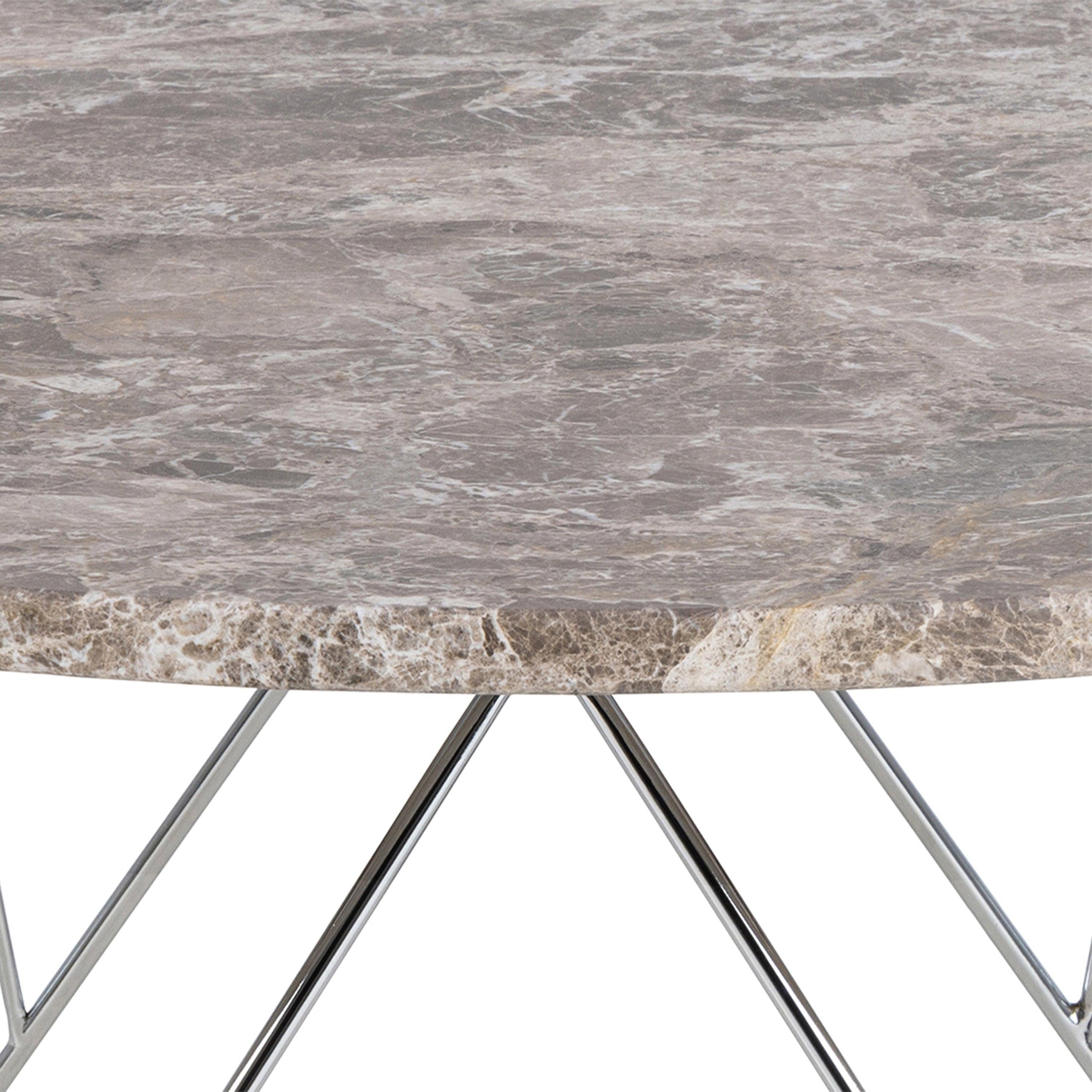 Prunus Round Coffee Table with Grey-Brown Marble Top - image 8