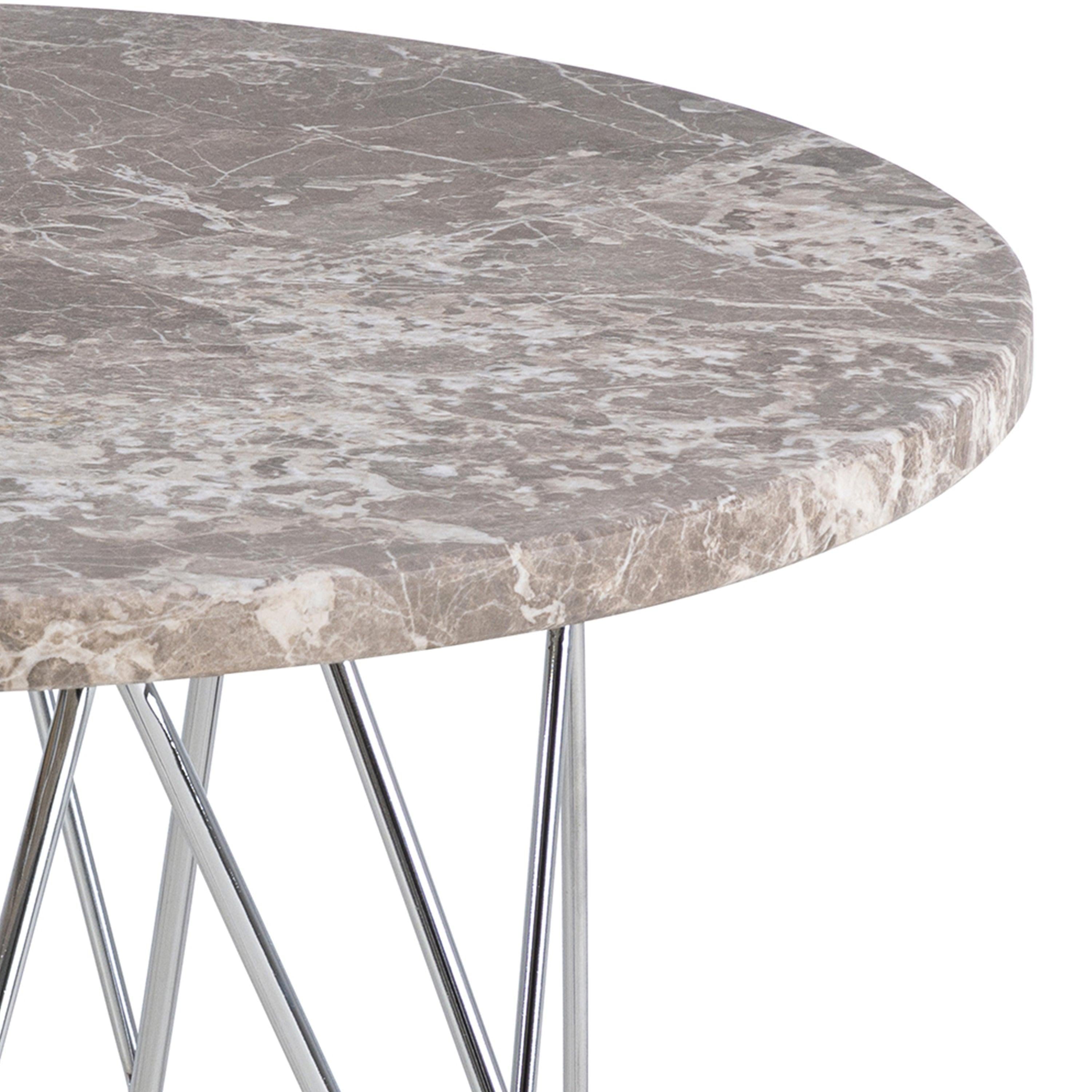 Prunus Round Side Table with Grey-Brown Marble Top - image 7