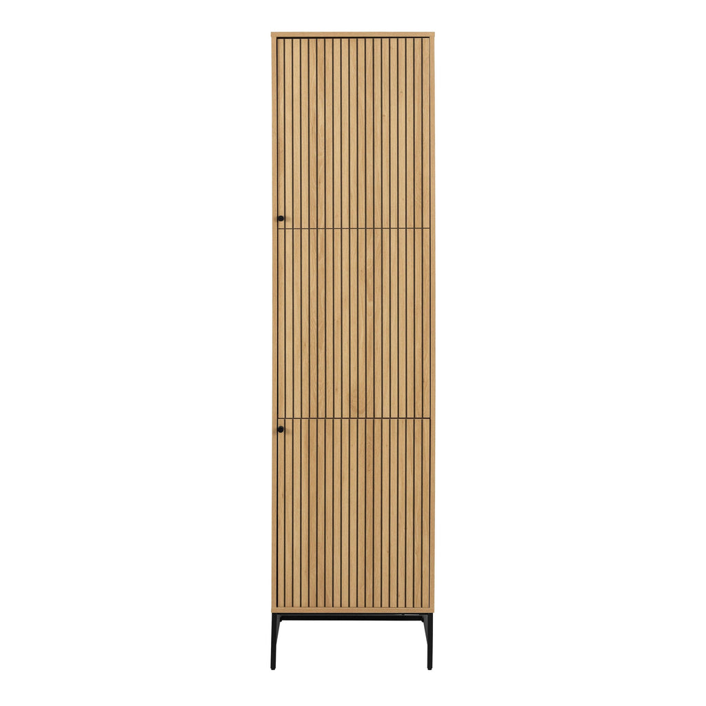 Albany Wardrobe 2 Doors in Oak/Black Legs - image 2