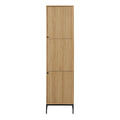 Albany Wardrobe 2 Doors in Oak/Black Legs - image 2