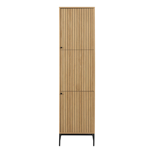 Albany Wardrobe 2 Doors in Oak/Black Legs - image 2