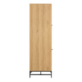 Albany Wardrobe 2 Doors in Oak/Black Legs - image 3