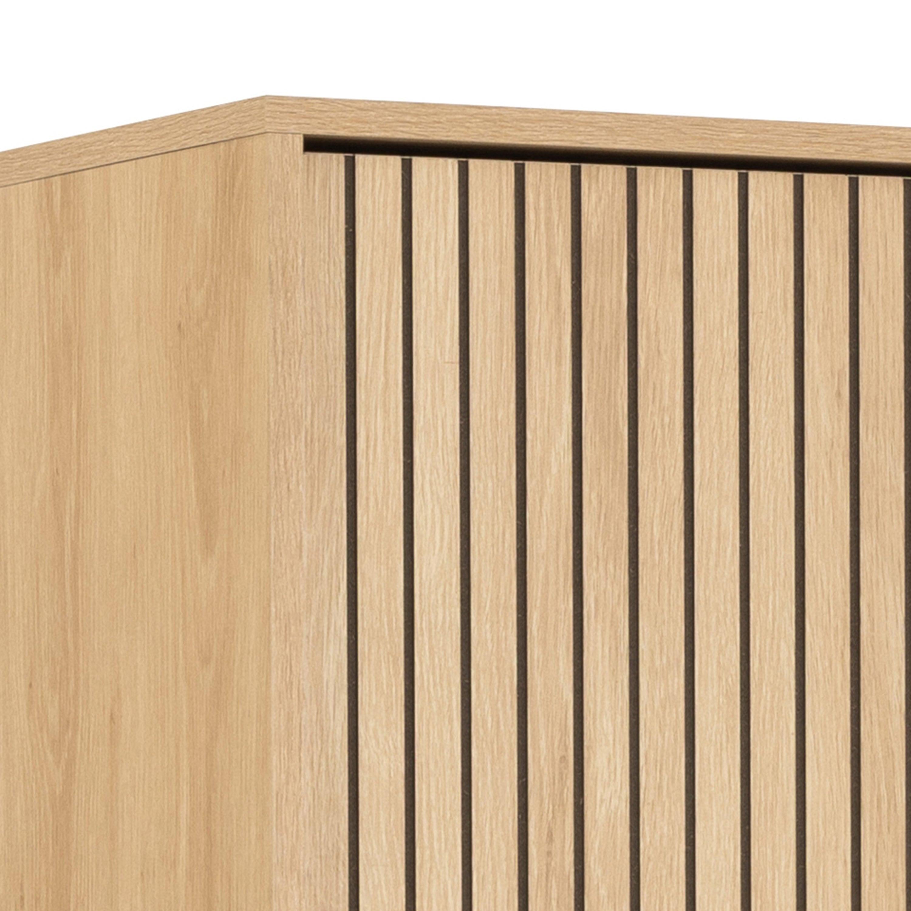 Albany Wardrobe 2 Doors in Oak/Black Legs - image 7