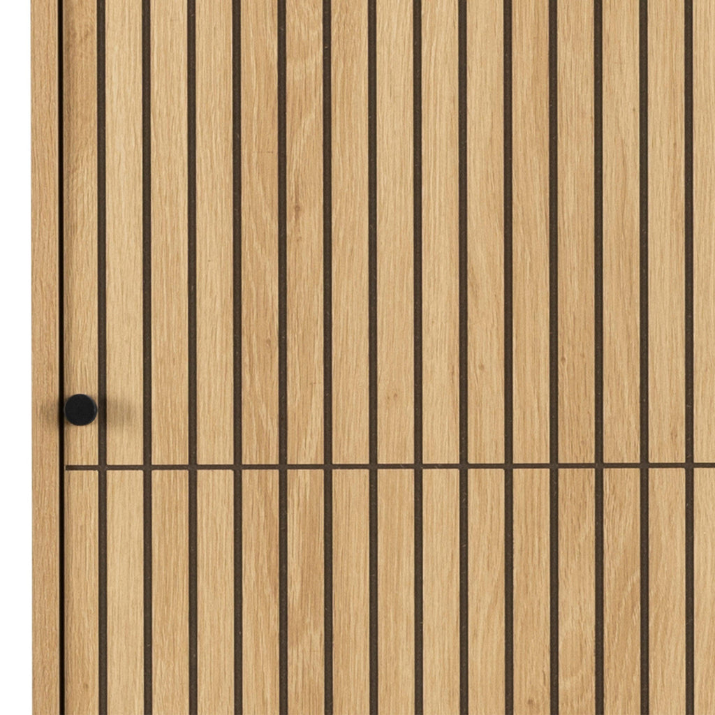 Albany Wardrobe 2 Doors in Oak/Black Legs - image 8