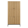 Albany Wardrobe 4 Doors in Black/Oak - image 2