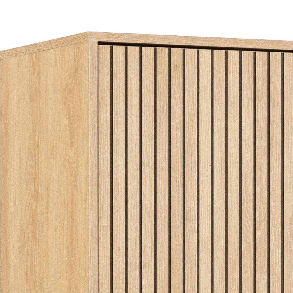 Albany Wardrobe 4 Doors in Black/Oak - image 9