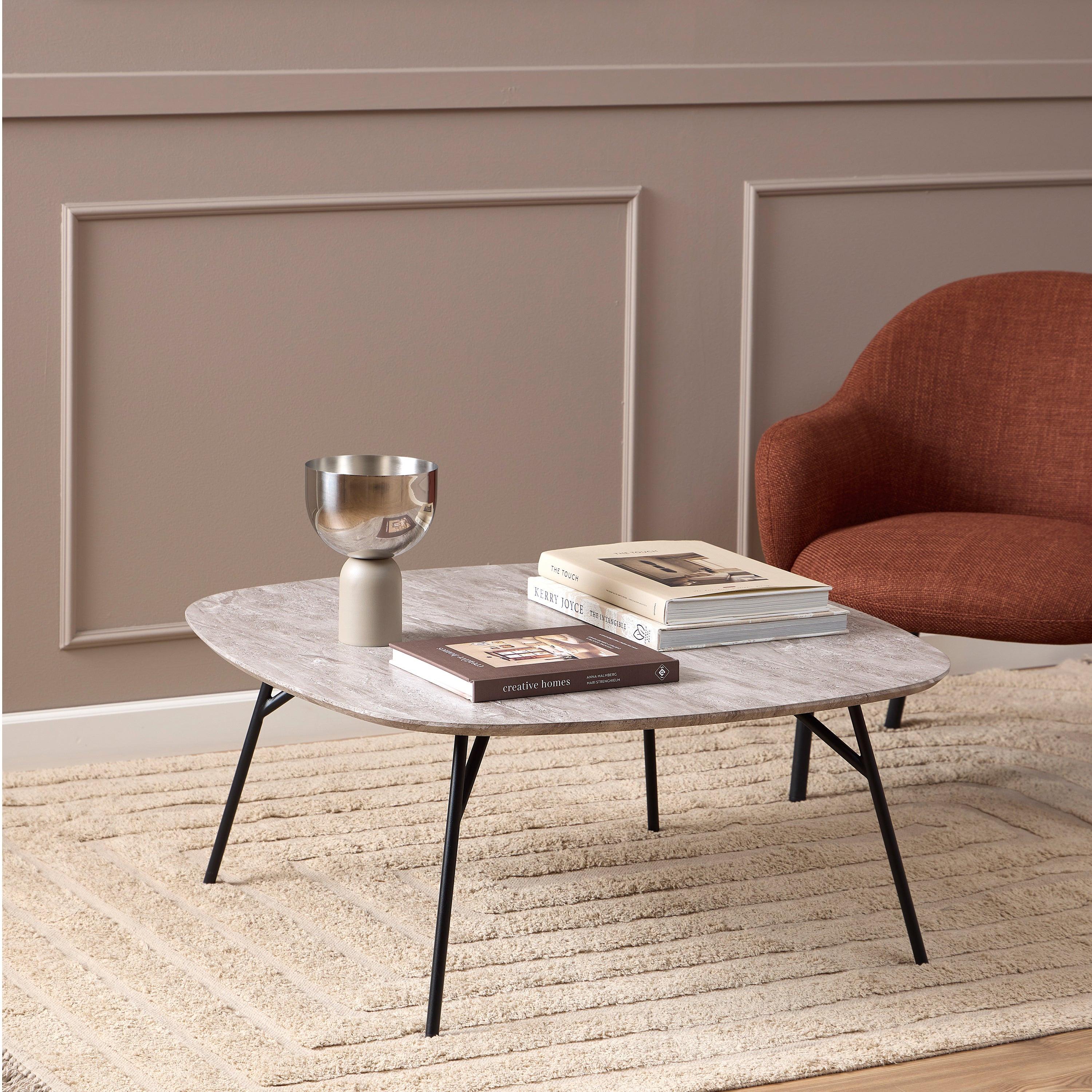 Caracas Coffee Table with Grey Marble Effect - image 3