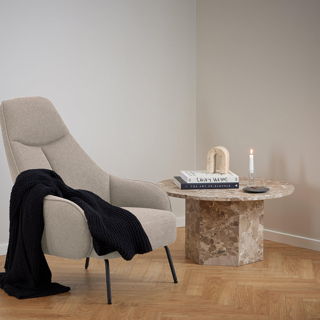 Naxos Round Coffee Table in Brown Marble - image 3