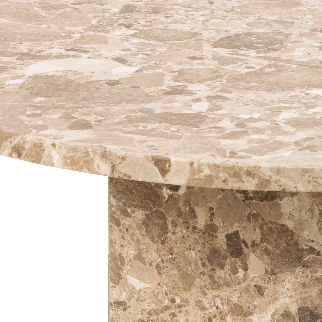 Naxos Round Coffee Table in Brown Marble - image 6