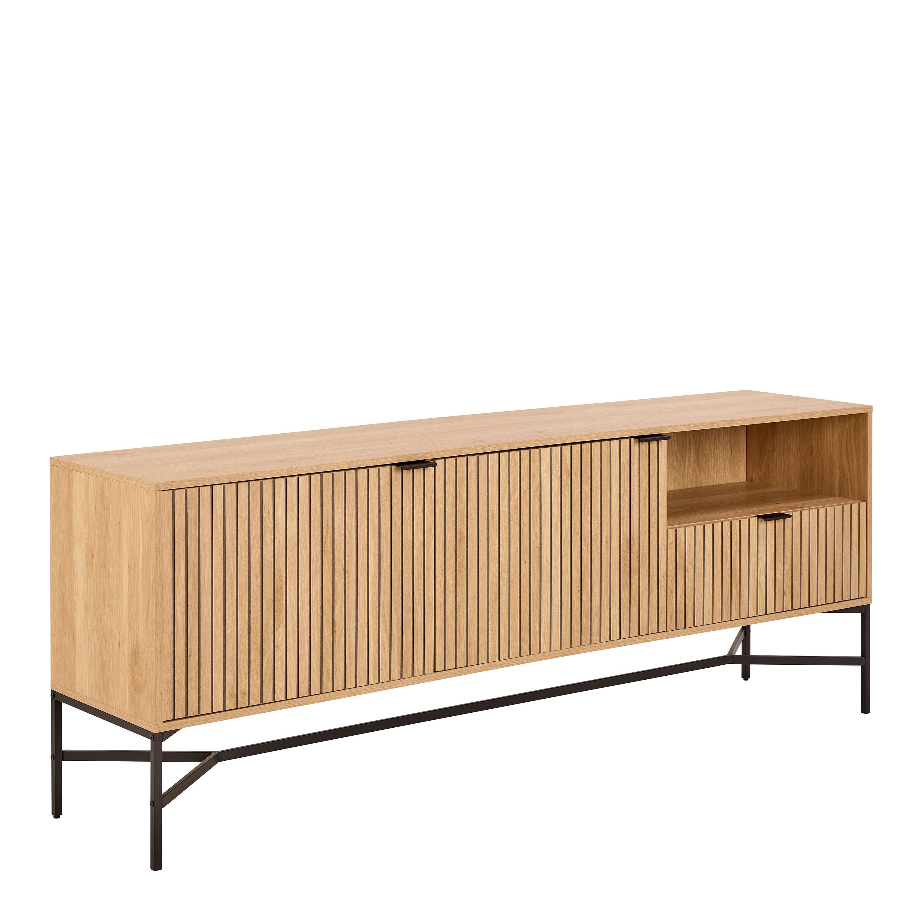 Jaipur Sideboard with 2 Doors and 2 Shelves in Oak