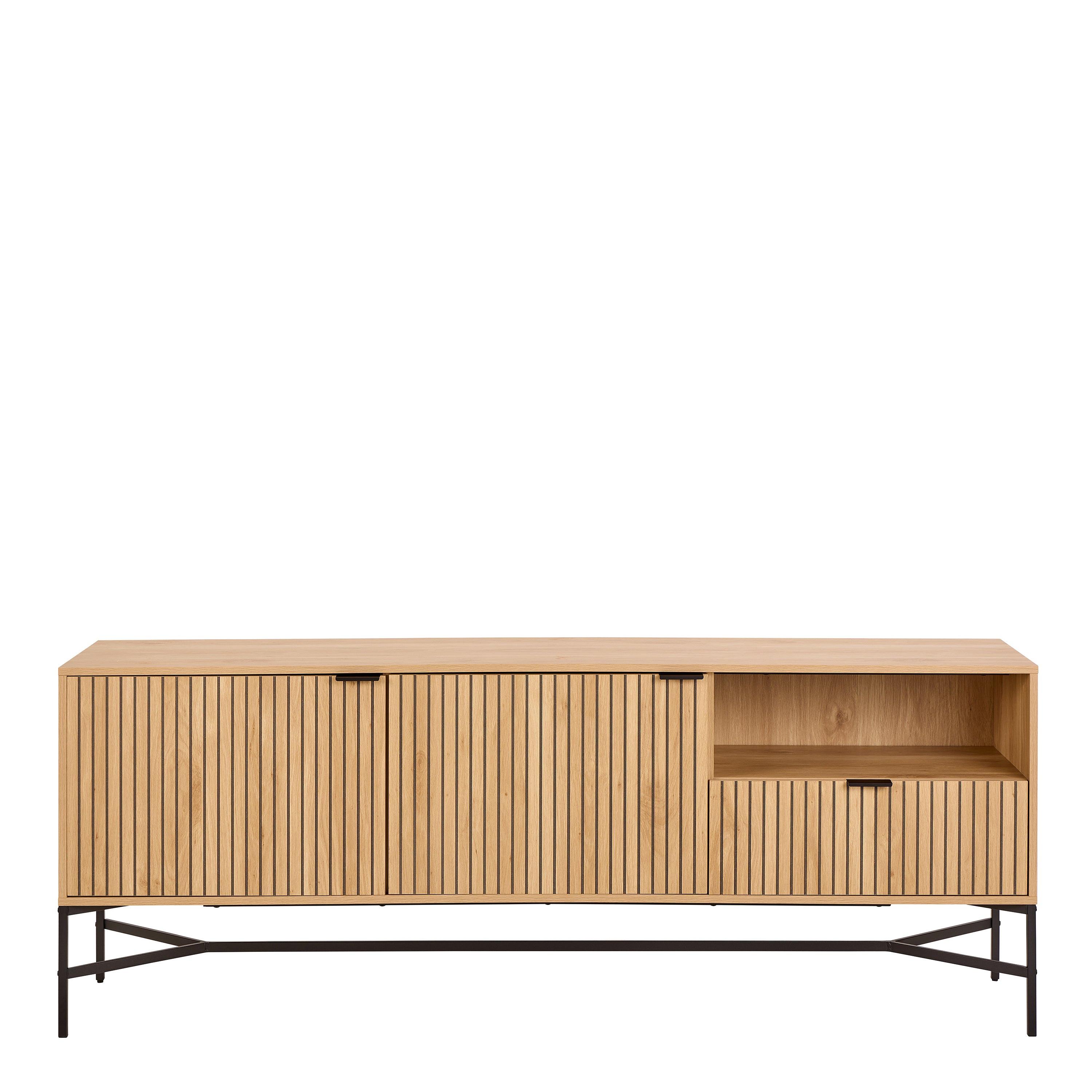 Jaipur Sideboard with 2 Doors and 2 Shelves in Oak - image 2