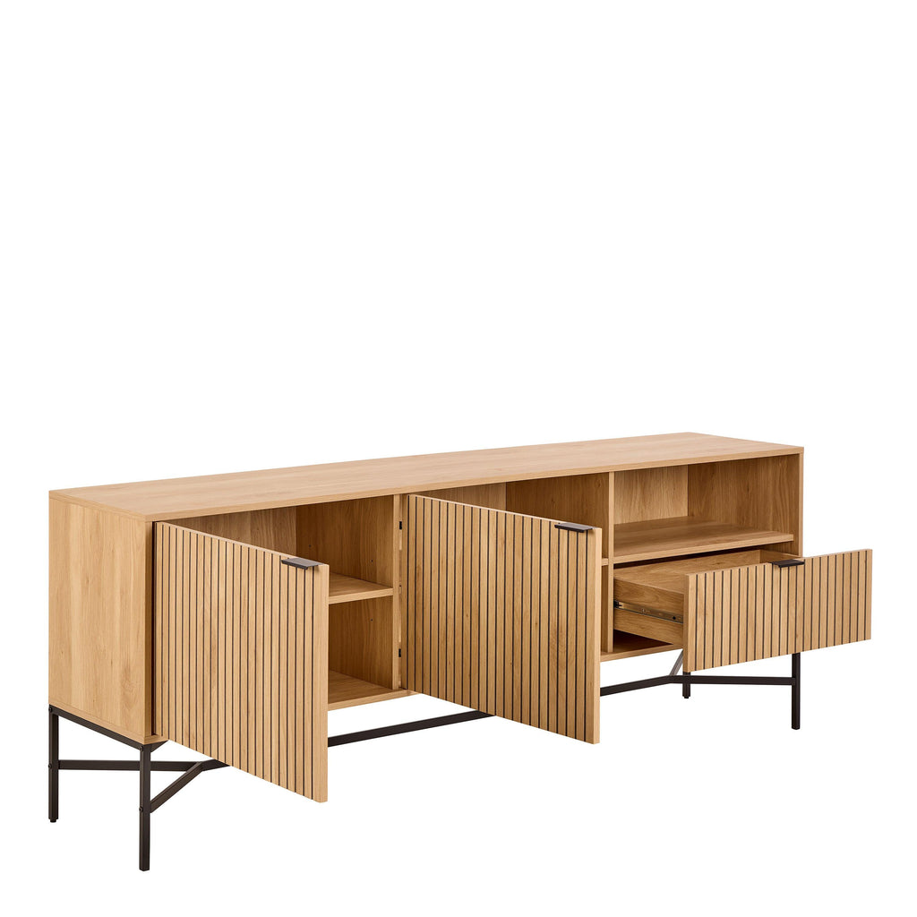 Jaipur Sideboard with 2 Doors and 2 Shelves in Oak - image 3