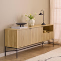 Jaipur Sideboard with 2 Doors and 2 Shelves in Oak - image 5