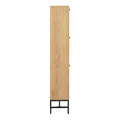 Albany Shoe Cabinet 3 Flip Down Doors in Oak/Black Legs - image 3