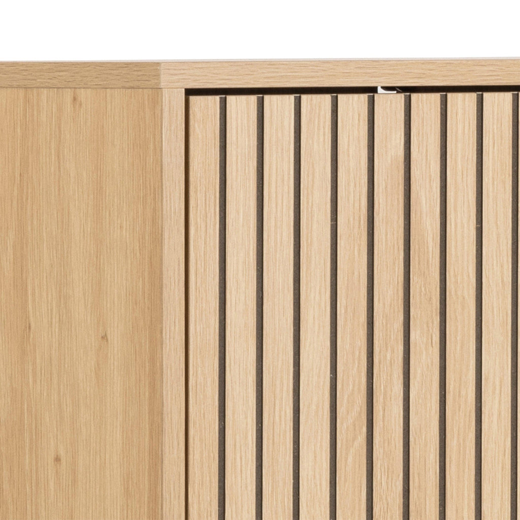 Albany Shoe Cabinet 3 Flip Down Doors in Oak/Black Legs - image 7