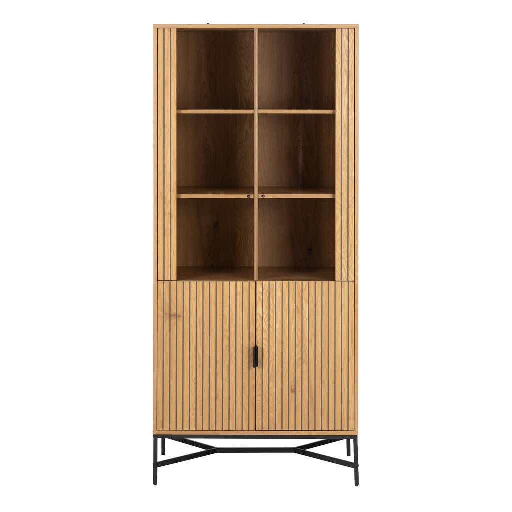 Jaipur Display Cabinet with 4 doors and 6 Shelves in Wild Oak - image 2