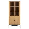Jaipur Display Cabinet with 4 doors and 6 Shelves in Wild Oak - image 2