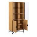 Jaipur Display Cabinet with 4 doors and 6 Shelves in Wild Oak - image 4