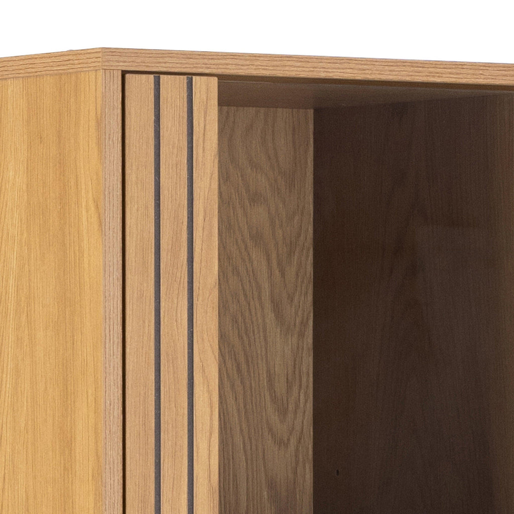Jaipur Display Cabinet with 4 doors and 6 Shelves in Wild Oak - image 6