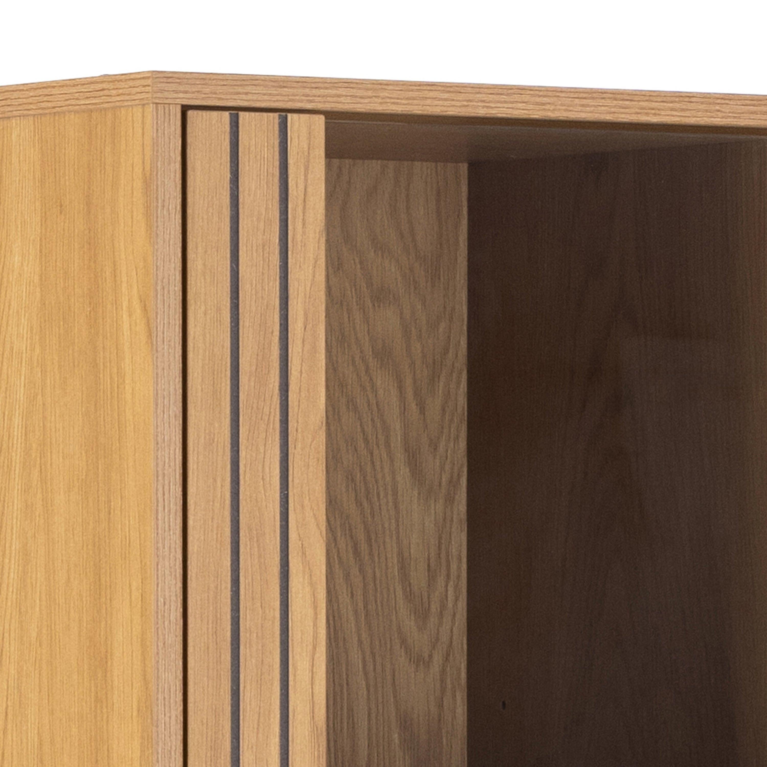 Jaipur Display Cabinet with 4 doors and 6 Shelves in Wild Oak - image 6