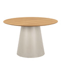 Soli Round Dining Table in Oak/Grey 120cm