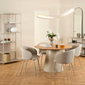 Soli Round Dining Table in Oak/Grey 120cm - image 3