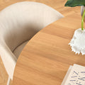 Soli Round Dining Table in Oak/Grey 120cm - image 4