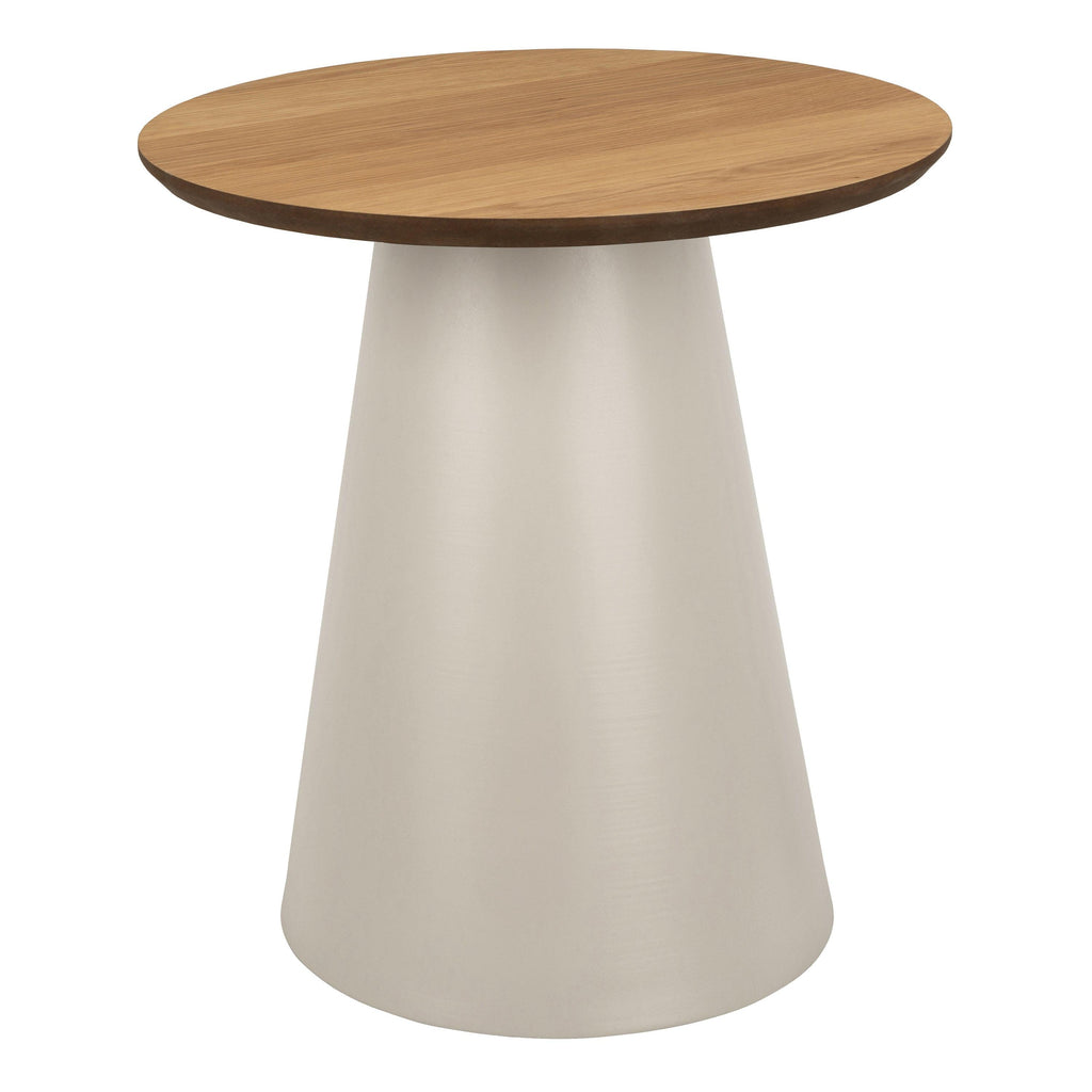Soli Round Coffee Table in Oak/Grey 45x48cm