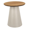 Soli Round Coffee Table in Oak/Grey 45x48cm