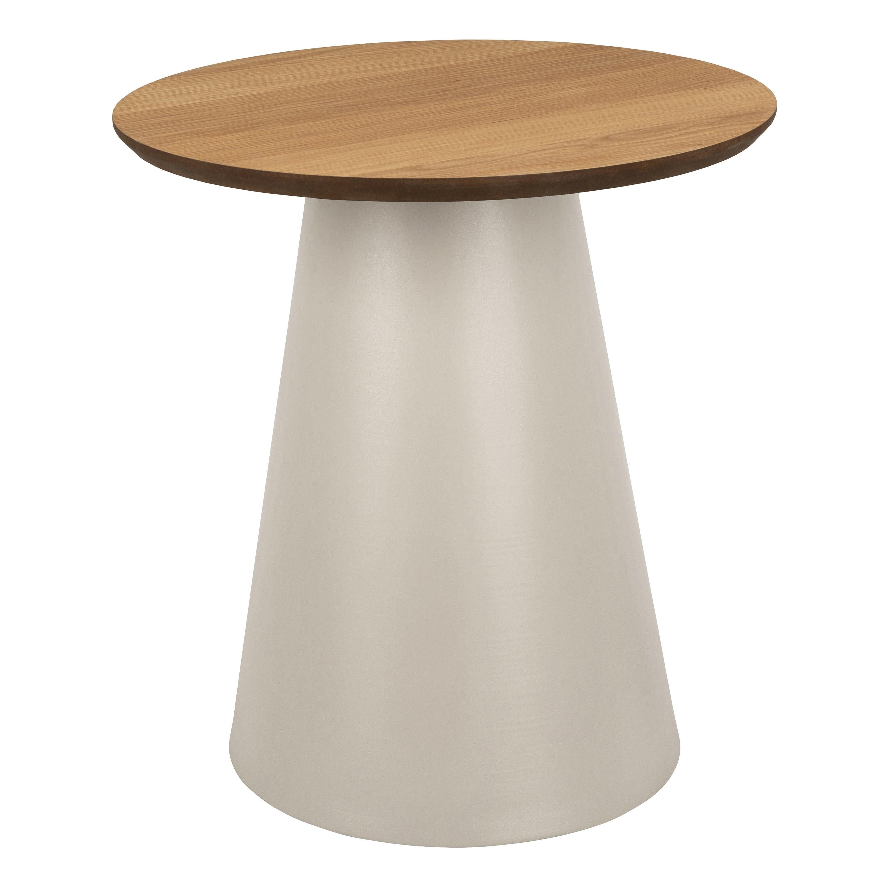 Soli Round Coffee Table in Oak/Grey 45x48cm