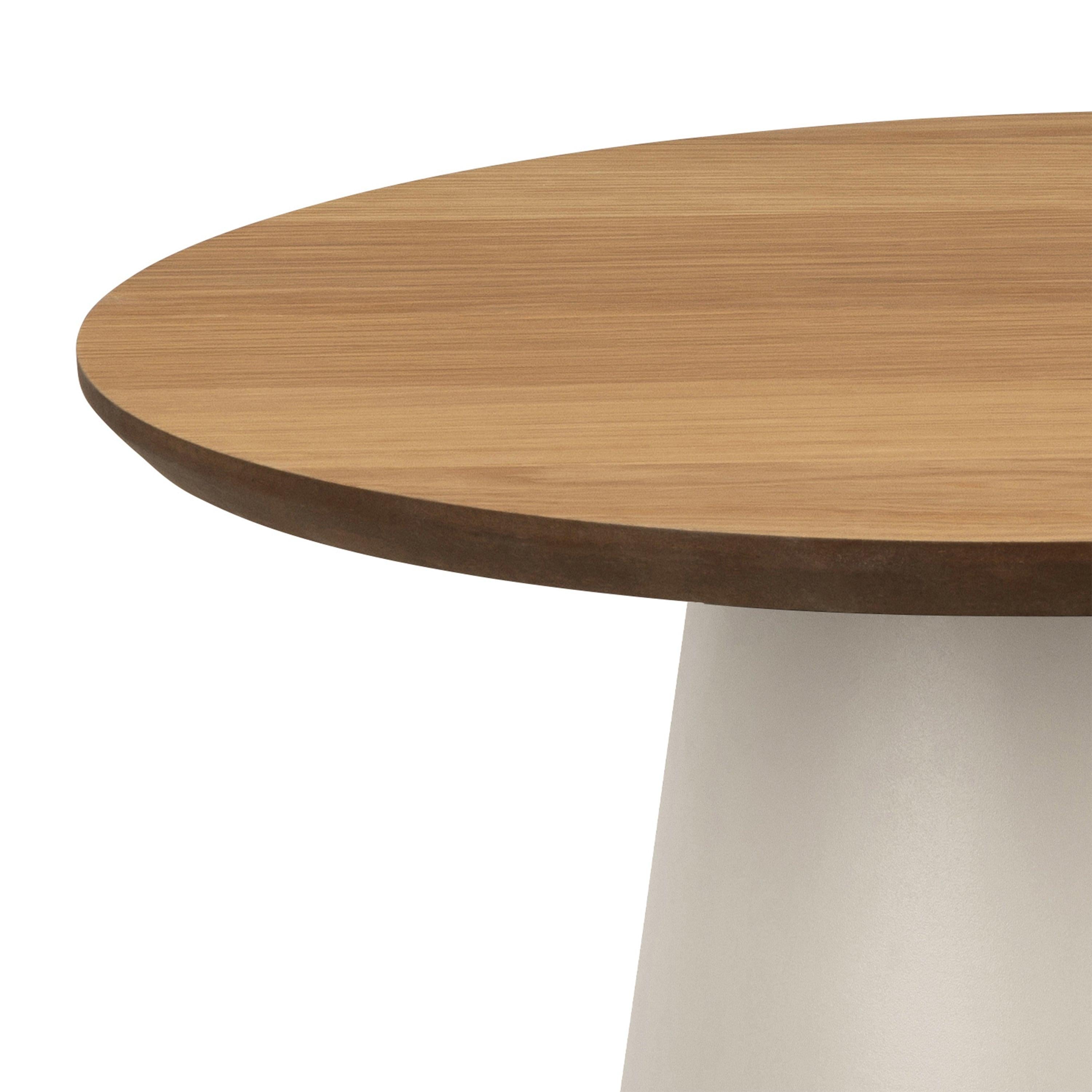 Soli Round Coffee Table in Oak/Grey 45x48cm - image 4