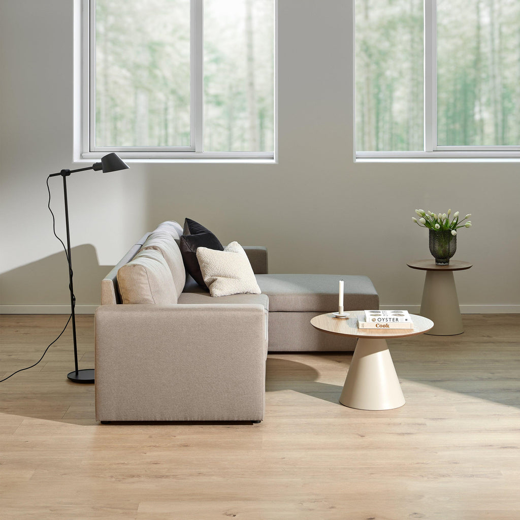 Soli Round Coffee Table in Oak/Grey 85x40cm - image 3