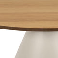 Soli Round Coffee Table in Oak/Grey 85x40cm - image 4
