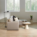 Soli Low Round Coffee Table in Oak/Grey 65x43cm - image 3