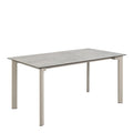 Palermo Ceramic Dining Table in Grey 160x90cm includes 4 Ella Swivel Beige Dining Chairs - image 2
