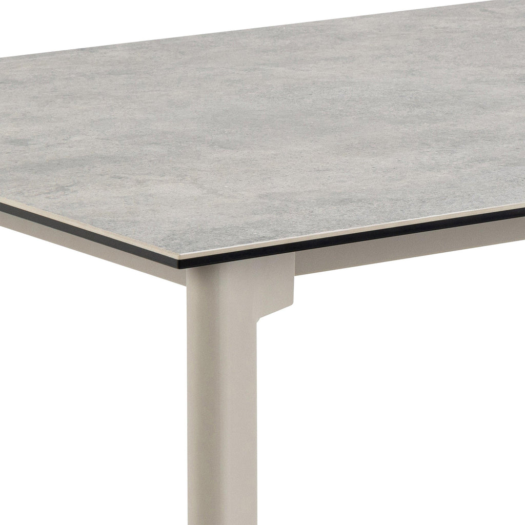 Palermo Ceramic Dining Table in Grey 160x90cm includes 4 Ella Swivel Beige Dining Chairs - image 6