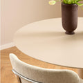 Ibiza Round Dining Table with Beige Top and Matt Beige Base 110x74cm - image 5