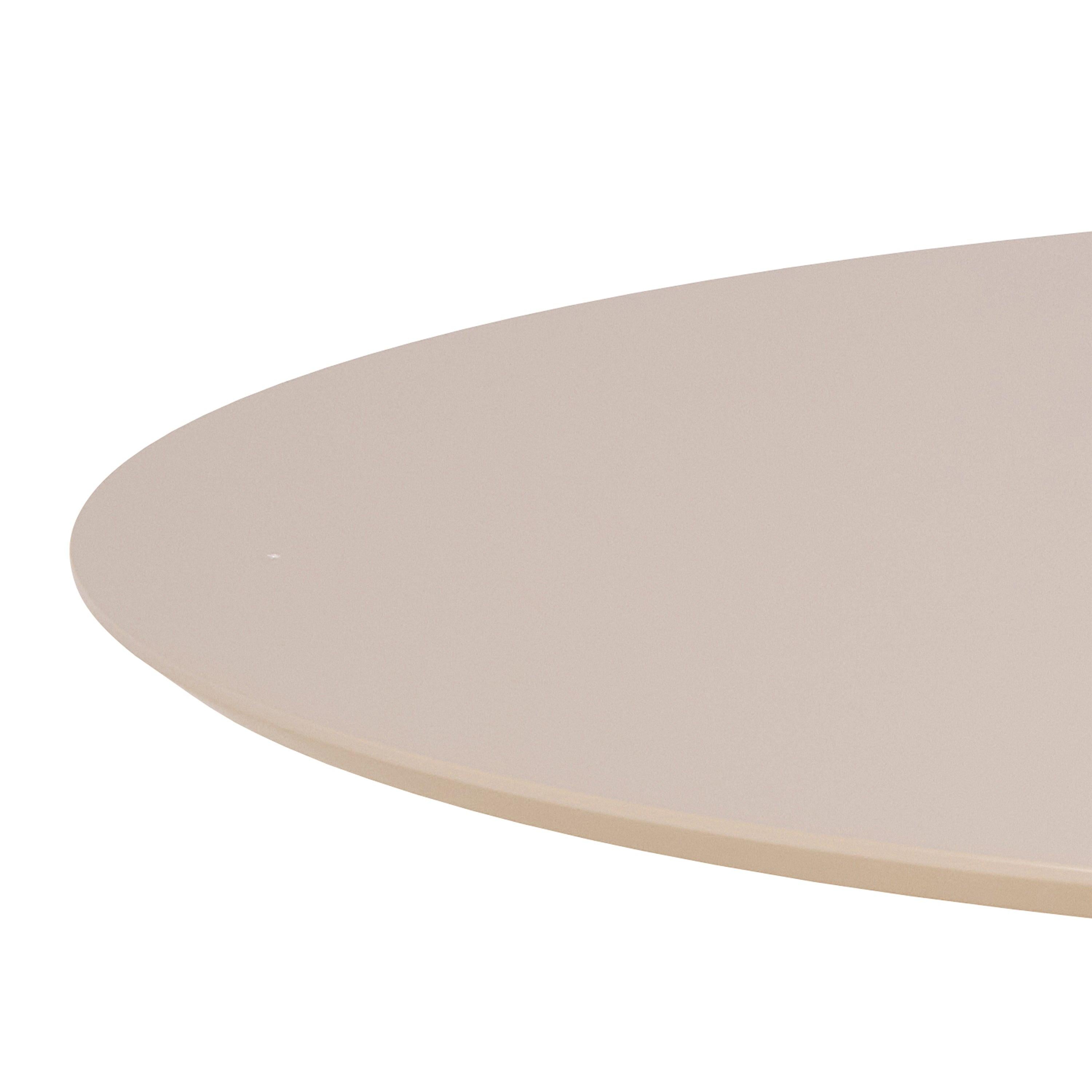 Ibiza Round Dining Table with Beige Top and Matt Beige Base 110x74cm - image 6